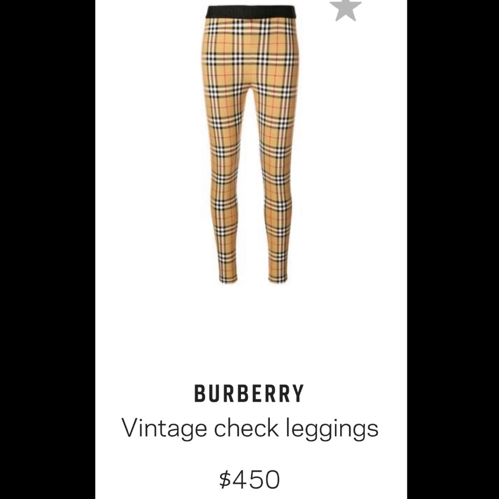 Burberry Checked Leggins